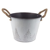 Květináč plechový K3936/4 - dia 20 × 15 cm