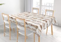 Ubrus EMA - 120x180 cm Listy béžová