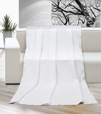 Bílá deka Korall micro jednolůžko 150x200 cm