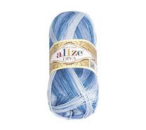 Příze DIVA BATIK - 100g / 350 m sv.modrá