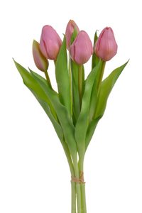 Svazek tulipánů (5 ks) - růžová 30 cm