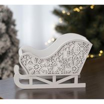 Dekorační sáňky bílé D3292/1