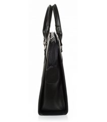 Dámská luxusní černá taška na notebook lak/mat kroko design ST01 15.6 palce GROSSO