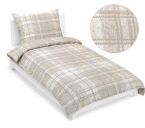 Povlečení krepové - 140x200, 70x90 cm Béžová,Šedá,Červená