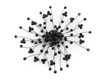 Brož s broušenými korálky