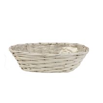 Květináč ovál bílý P0990/4 - 50 x 18 x 14 cm