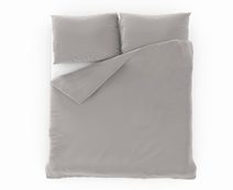 Saténové prodloužené povlečení LUXURY COLLECTION 140x220, 70x90cm tmavě zelené / smetanové