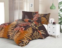 Saténové povlečení LUXURY COLLECTION KAPRADÍ hnědé