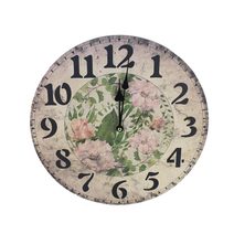 Dekorační Hodiny pr. 34cm - KVĚTINY 355218