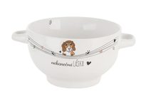 Miska keramická NEKONEČNÁ LÁSKA pes průměr 14 cm O0348 - dia 14 x 8 cm