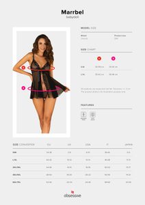 Košilka 810-CHE black chemise