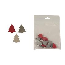 Dekorační stromečky, 24 ks D4722 - 1,5 x 0,2 x 2 cm