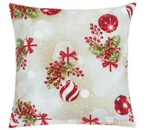 Povláček Vánoce - 45x45 cm Koule a cesmína