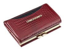 Gregorio červená menší dámská kožená peněženka RFID v dárkové krabičce