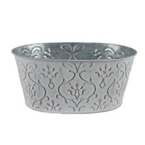 Květináč plechový ovál K3428-01 - 20,5 × 14 × 10 cm