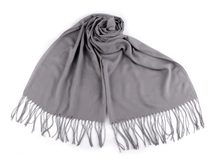 Letní šátek / šála s třásněmi jednobarevný 70x175 cm