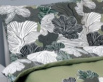 Povlečení francouzské 200x200, 2ks 70x90 cm Zahrada béžová