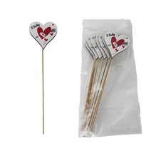 Zápich srdce, 8 ks D7596 - 7 cm