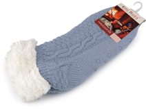 Ponožky zimní s protiskluzem, vlněné, krátké