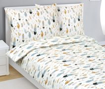 Povlečení bavlněné Šedá,Béžová,Bílá 90/113