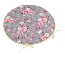 Sedák Adéla kulatý hladký - průměr 40 cm Květy růže růžová