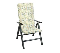 Sedák na zahradní židli - 47x115 cm Levandule s kolem modrá
