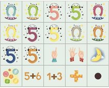 Baby kubus Čísla kostky naučné set 20ks