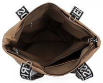 Velká dámská nylonová shopper kabelka přes rameno světlá fialová