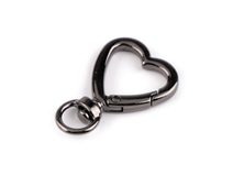 Kovová karabina s obrtlíkem srdce průvlek 10 mm