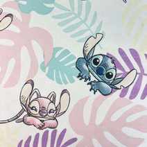 JERRY FABRICS Prostěradlo Lilo and Stitch Ohana White Bavlna, 90/200 cm
