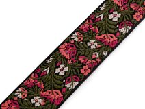 Popruh s výšivkou šíře 50 mm METRÁŽ