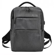Pierre Cardin Elegantní tmavě šedý pánský batoh s kapsou pro notebook, USB