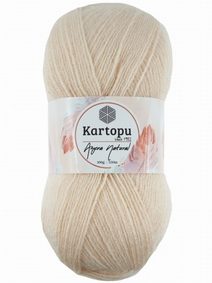 Příze s vlnou Angora Natural Kartopu 100 g