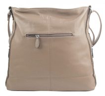 Kožená dámská crossbody kabelka v kroko designu tmavě hnědá
