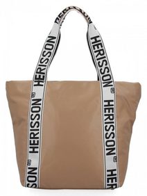 Velká dámská nylonová shopper kabelka přes rameno světlá fialová