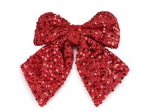 Vánoční mašle s flitry 21x24 cm