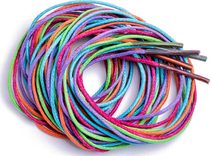 Korálky dřevěné barevné s gumičkami cca 300ks v plastové dóze 7x11cm