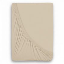 Jersey prostěradlo s lycrou 160x200cm světle béžové