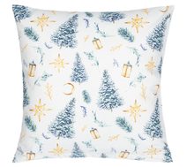 Povláček bavlněný - vánoce Bílá,Modrá,Zlatá 90/CH32 40x40 cm