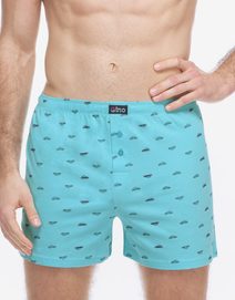 GINA pánské trenky volné, šité, s potiskem 75216P