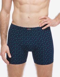 GINA pánské boxerky s delší nohavičkou, delší nohavička, šité, s potiskem 74181P