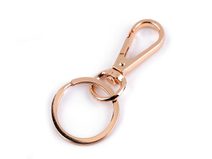 Kovová karabina s kroužkem na klíče