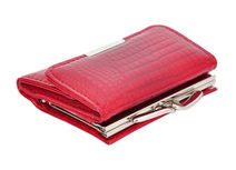 Jennifer Jones Kožená červená malá dámská peněženka RFID