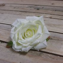 Květ růže bílá, 12 ks 371211-01 - dia 8 x 5 cm
