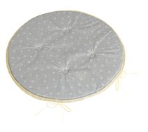 Sedák Adéla kulatý hladký - průměr 40 cm Pnoucí kvítek šedá