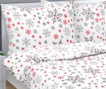 Povlečení MIKROFLANEL Terrakota,Bílá 95/269 140x200, 70x90 cm