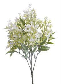 Umělá rostlina s bílýmí kvítky - trs