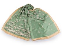 Saténový šátek / šála sněženky 85x185 cm