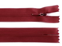 Spirálový zip skrytý šíře 3 mm délka 35 cm Dederon