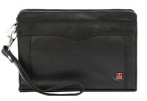Černá kožená pánská dokladová taška / etue Albatros